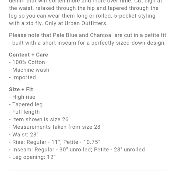 BDG High Wasited Mom Jean- size 28- distressed black - Picture 8 of 8